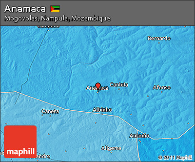 Political 3D Map of Anamaca