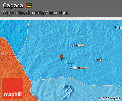 Political 3D Map of Capaca