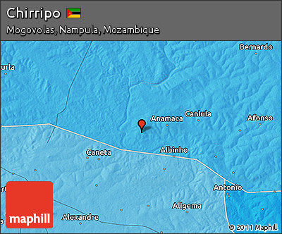 Political 3D Map of Chirripo
