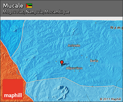 Political 3D Map of Mucale