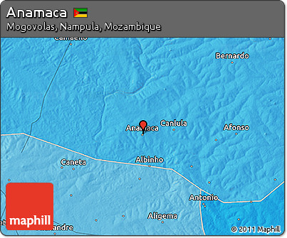 Political 3D Map of Anamaca
