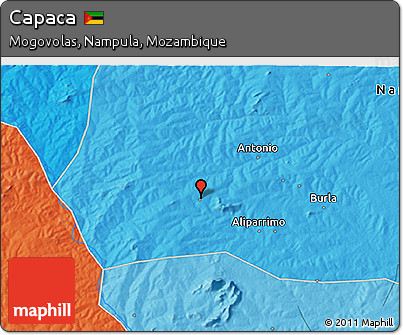 Political 3D Map of Capaca