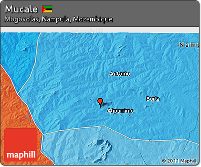 Political 3D Map of Mucale