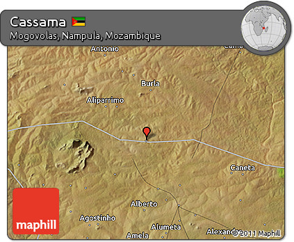 Satellite 3D Map of Cassama
