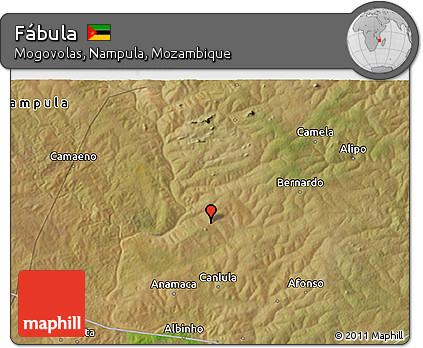 Satellite 3D Map of Fábula