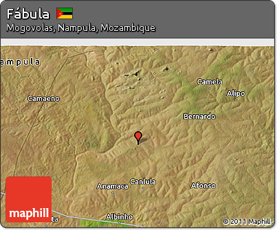 Satellite 3D Map of Fábula