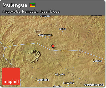 Satellite 3D Map of Mulêngua