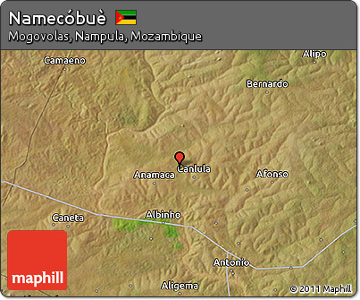 Satellite 3D Map of Namecóbuè