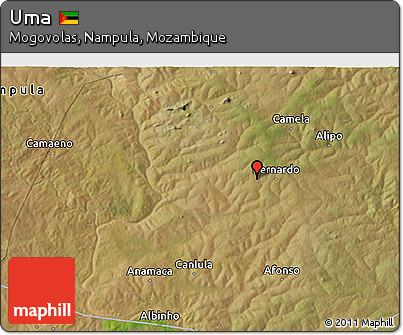Satellite 3D Map of Uma