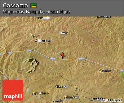 Satellite 3D Map of Cassama