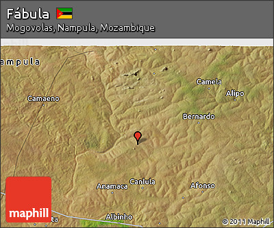Satellite 3D Map of Fábula