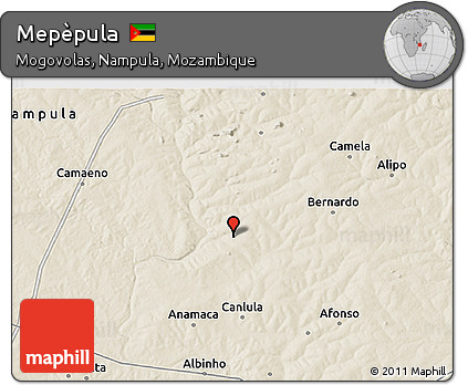 Shaded Relief 3D Map of Mepèpula