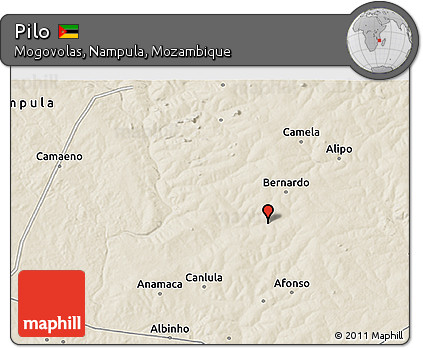 Shaded Relief 3D Map of Pilo