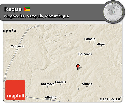 Shaded Relief 3D Map of Raque