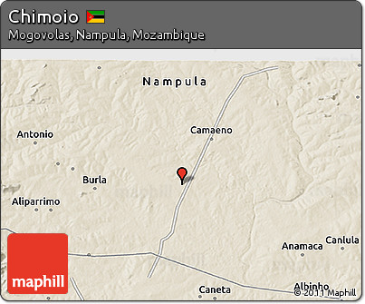 Shaded Relief 3D Map of Chimoio