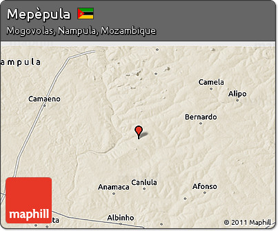 Shaded Relief 3D Map of Mepèpula