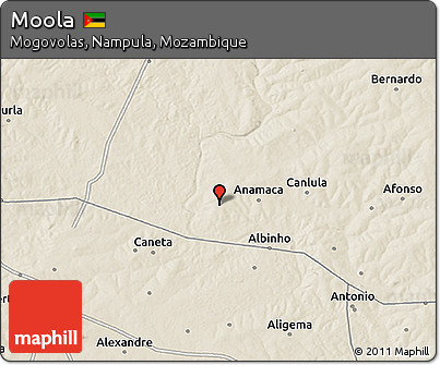Shaded Relief 3D Map of Moola