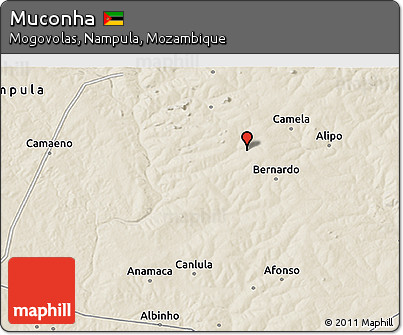 Shaded Relief 3D Map of Muconha