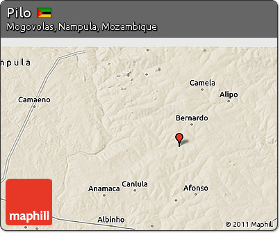 Shaded Relief 3D Map of Pilo
