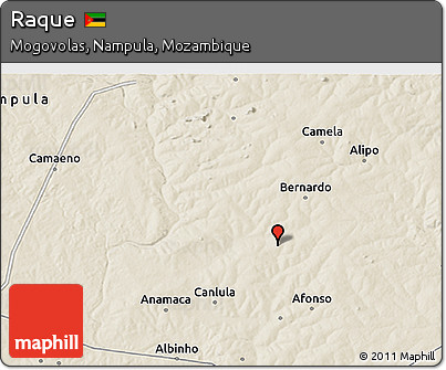 Shaded Relief 3D Map of Raque