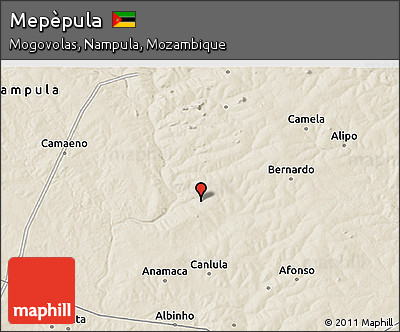 Shaded Relief 3D Map of Mepèpula