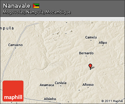 Shaded Relief 3D Map of Nanavale