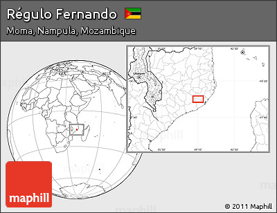 Blank Location Map of Régulo Fernando