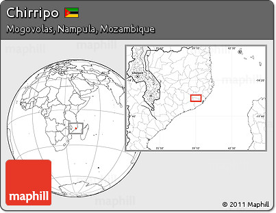 Blank Location Map of Chirripo