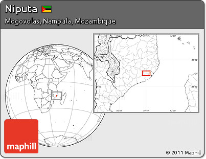 Blank Location Map of Niputa