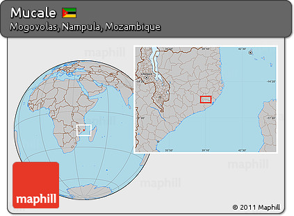 Gray Location Map of Mucale