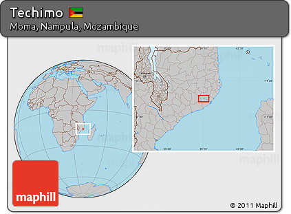 Gray Location Map of Techimo
