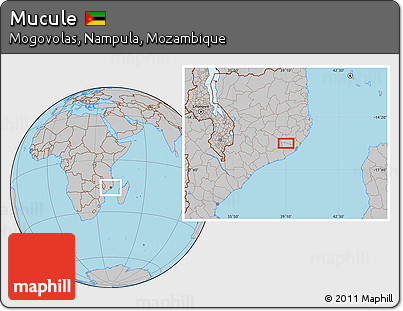Gray Location Map of Mucule