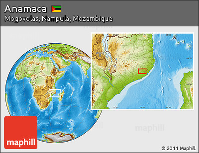 Physical Location Map of Anamaca