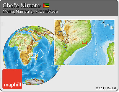Physical Location Map of Chefe Nimate