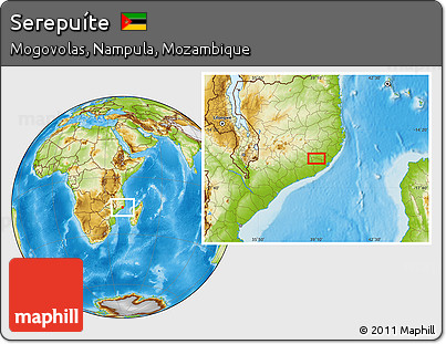Physical Location Map of Serepuíte
