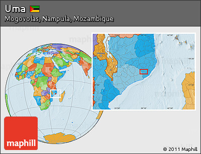 Political Location Map of Uma