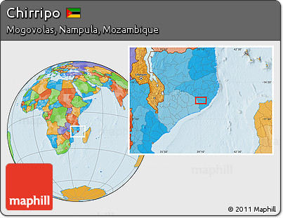 Political Location Map of Chirripo