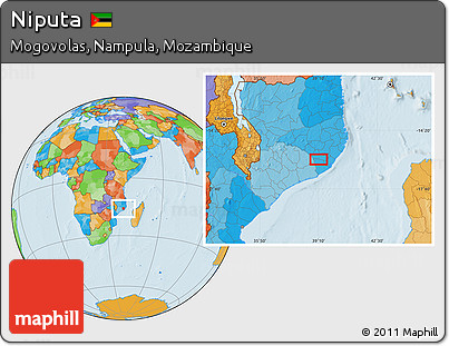 Political Location Map of Niputa