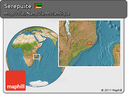 Satellite Location Map of Serepuíte