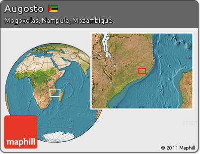 Satellite Location Map of Augosto