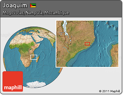 Satellite Location Map of Joaquim
