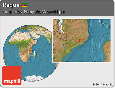 Satellite Location Map of Raque