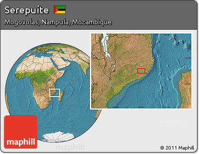 Satellite Location Map of Serepuíte