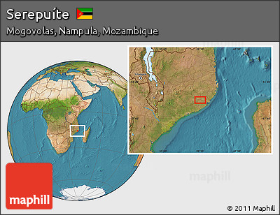 Satellite Location Map of Serepuíte
