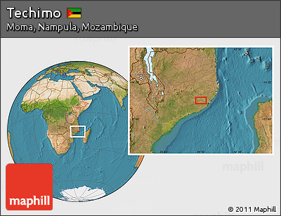Satellite Location Map of Techimo