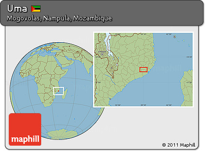 Savanna Style Location Map of Uma