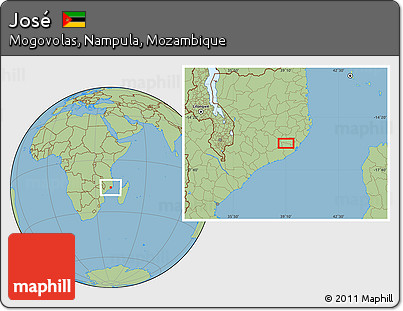 Savanna Style Location Map of José