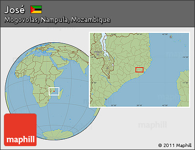 Savanna Style Location Map of José