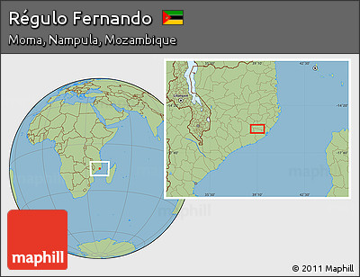 Savanna Style Location Map of Régulo Fernando