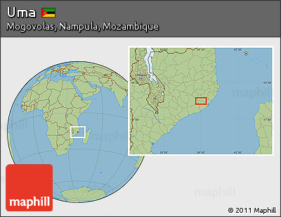 Savanna Style Location Map of Uma